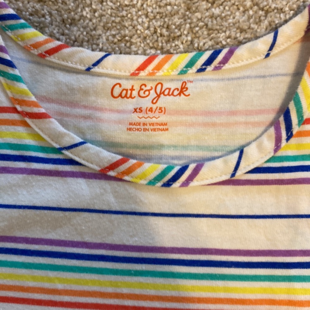 Retro Rainbow Stripe Tank Dress - Picture 2 of 3